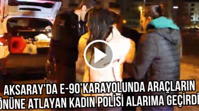 Aksaray’da, adeta bir flim sahnesini andıran bir olay yaşandı. Alkollü
