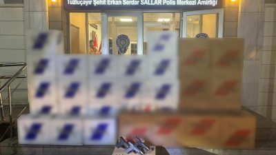 Ankara’da asayiş uygulamasında durdurulan araçta 300 bin boş makaron ele