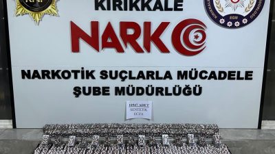 Kırıkkale'de uyuşturucu operasyonunda 10 bin 947 sentetik hap ele geçirildi,