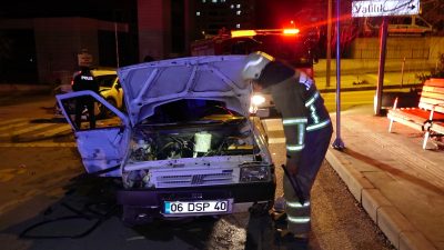 Kırıkkale’de iki otomobilin çarpışması sonucu yaralanan 1’i çocuk 3 kişi