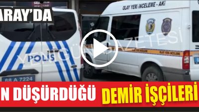 Aksaray’da bir iş yerinde yaşanan kazada, vincin kancasından çıkan demir