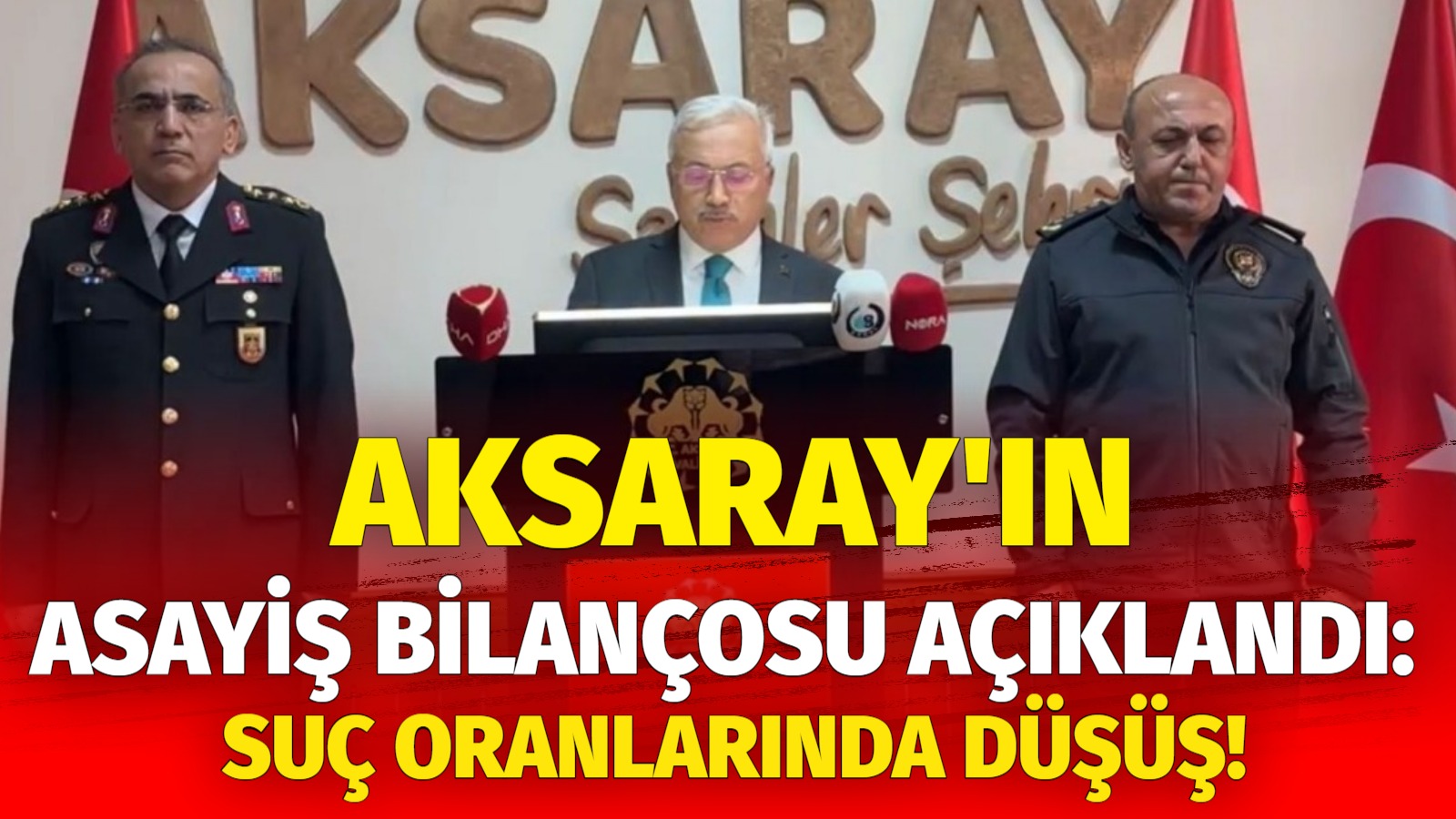 Aksaray’ın asayiş bilançosu açıklandı: Suç oranlarında düşüş!