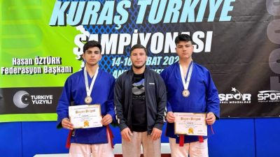 Antalya’nın Kemer ilçesinde düzenlenen Kuraş Ümitler Türkiye Şampiyonası’nda büyük başarı!