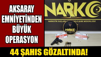 Aksaray İl emniyet Müdürlüğü’ne bağlı ekipler, uyuşturucuyla mücadelelerine devam ediyor.