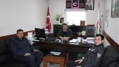 Ağaçören İlçe Jandarma Komutanı Ercan Aslan ve İlçe Emniyet Amiri