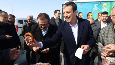 Ak Parti İl Başkanı Hamza Aktürk, Milletvekili Cengiz Aydoğdu ve