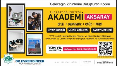 Aksaray Belediyesi, öğrencilerin geleceğini şekillendirmelerine yardımcı olmak için başlattığı Akademi