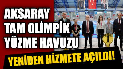 Aksaray Tam Olimpik Yüzme Havuzunda bir süredir devam eden bakım