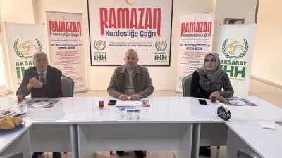 Aksaray İHH Başkanı Eyüp Dağdaş, basın mensuplarıyla bir araya geldiği