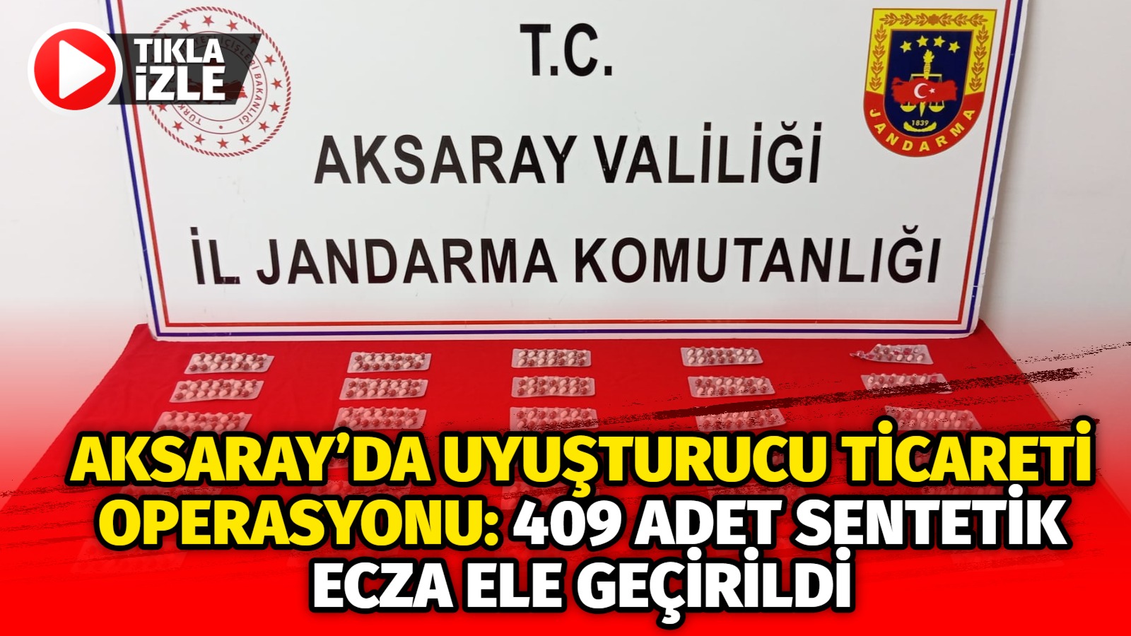 Aksaray İl Jandarma Komutanlığı, uyuşturucu madde ticaretine yönelik başarılı bir