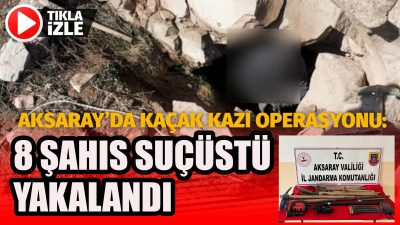 Aksaray İl Jandarma Komutanlığı tarafından Gülağaç ilçesinde gerçekleştirilen operasyonda, 8