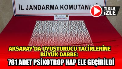 Aksaray İl Jandarma Komutanlığı ekipleri tarafından uyuşturucu ticareti yapan şahıslara
