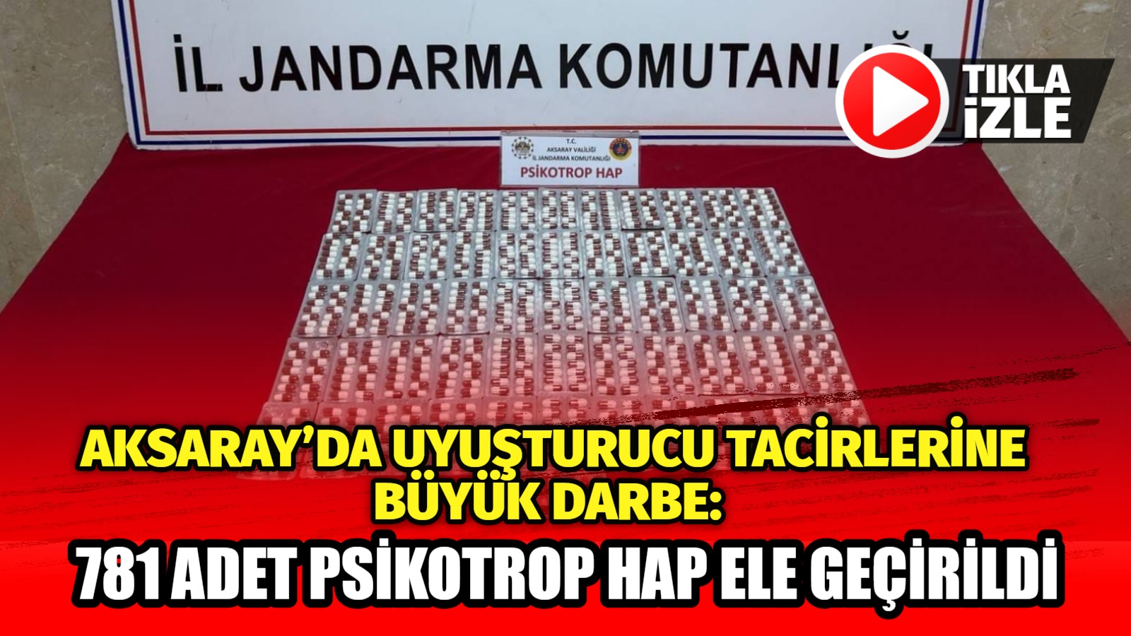 Aksaray İl Jandarma Komutanlığı ekipleri tarafından uyuşturucu ticareti yapan şahıslara