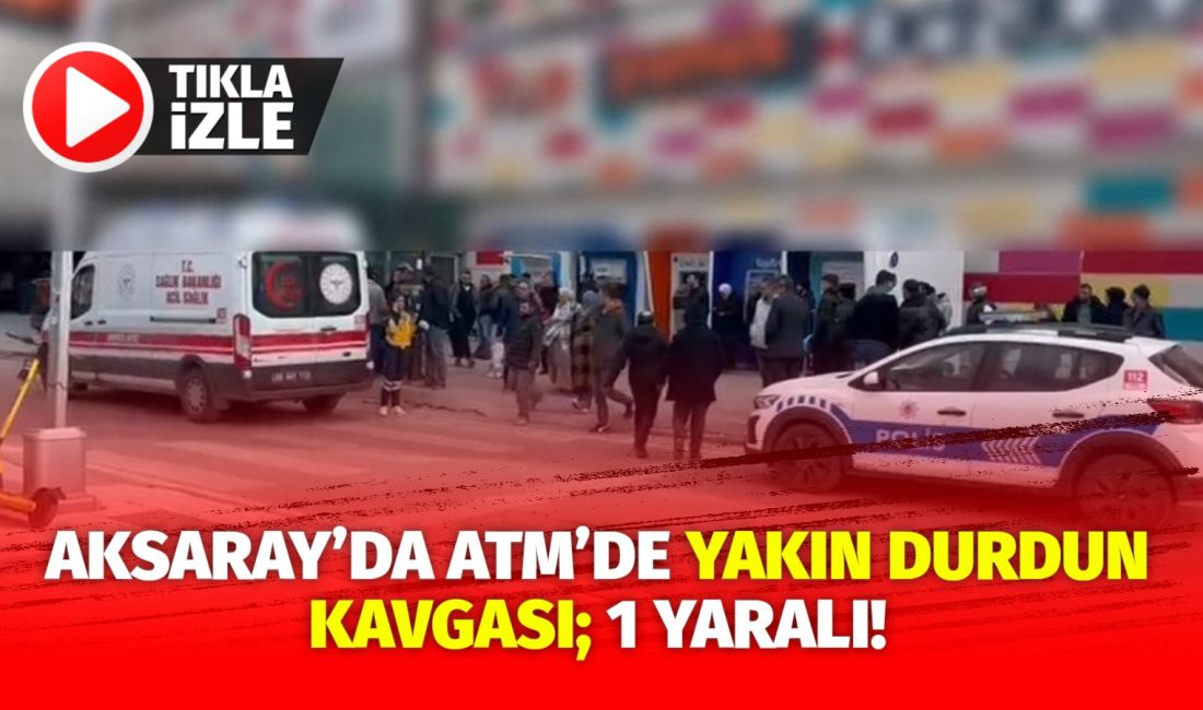 Aksaray’da bir ATM’de para