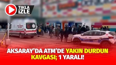Aksaray’da bir ATM’de para çeken şahıs, arkasında sıra bekleyen kişinin