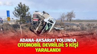Konya'nın Ereğli ilçesinde otomobilin şarampole devrilmesi sonucu 5 kişi yaralandı.