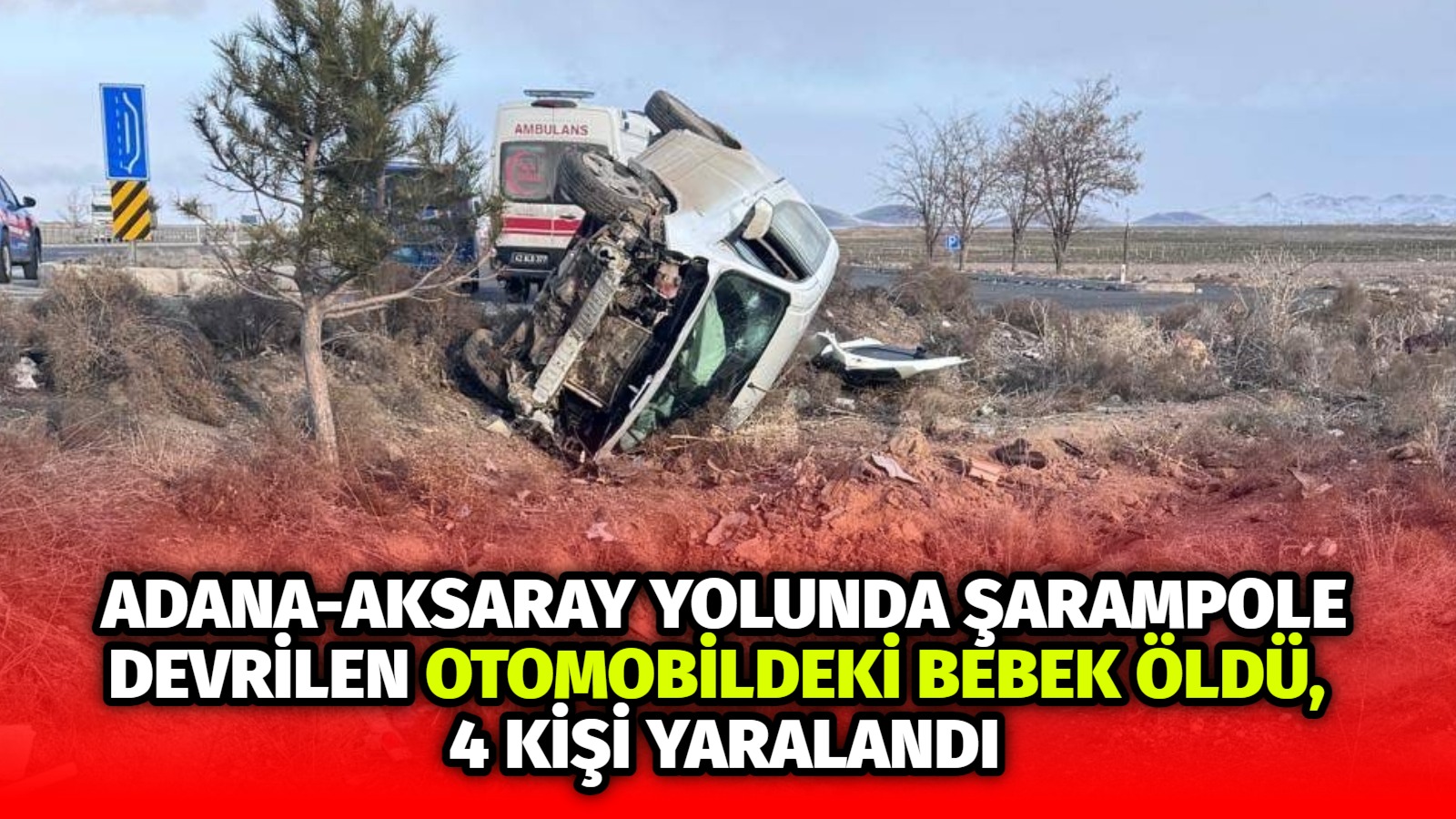 Konya'nın Ereğli ilçesinde şarampole devrilen otomobildeki bebek hayatını kaybetti, 4