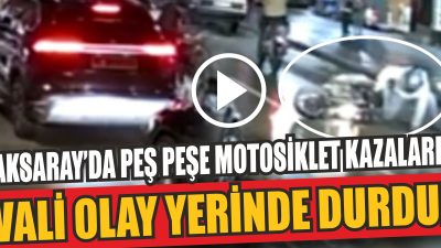 Aksaray’da akşam saatlerinde peş peşe yaşanan motosiklet kazalarına sahne oldu.