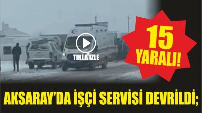 Aksaray’da sabah saatlerinde meydana gelen trafik kazasında, tekstil işçilerini taşıyan