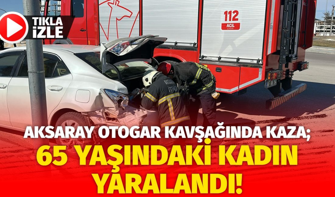 Aksaray’da meydana gelen trafik kazasında iki otomobil çarpıştı.