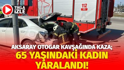 Aksaray’da meydana gelen trafik kazasında iki otomobil çarpıştı.