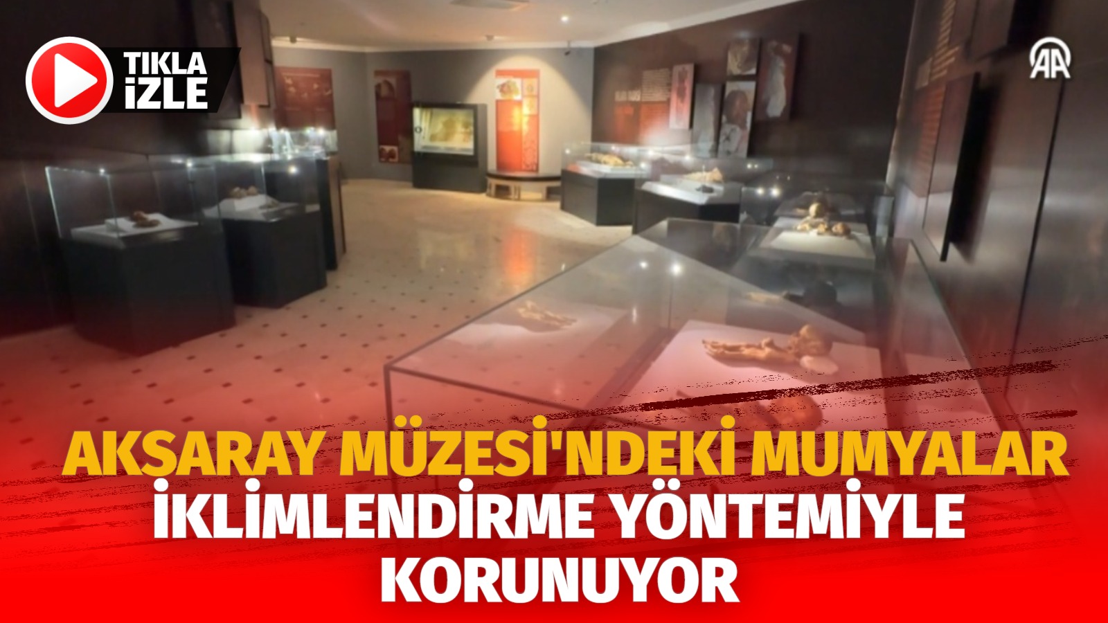 Aksaray Müzesi’ndeki mumyalar iklimlendirme yöntemiyle korunuyor