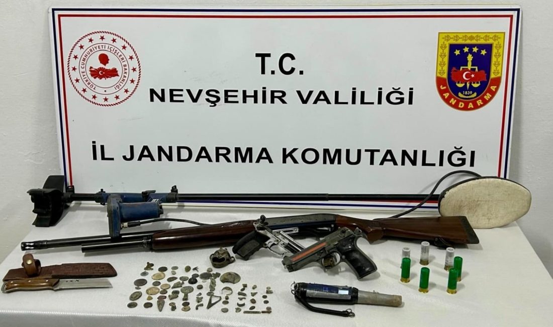Nevşehir’de tarihi eser olduğu değerlendirilen içinde sikkelerin de bulunduğu 68