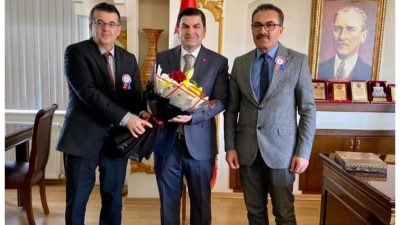 Ortaköy Kaymakamı Ahmet Karatepe, Vergi Haftası kapsamında, Ortaköy Malmüdürü Haluk