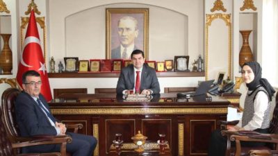 Ortaköy İlçe Malmüdürü Haluk Rıfat Demirel ve Gelir Uzmanı Şeyda