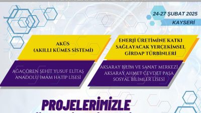 TÜBİTAK tarafından düzenlenen 56. Lise Öğrencileri Araştırma Projeleri Yarışması’nın Kayseri