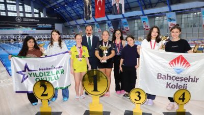 Aksaray’da düzenlenen okul sporları küçükler ve yıldızlar yüzme il birinciliği