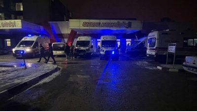 Sivas'ın Akıncılar ilçesinde bir camide teravih namazı sırasında doğal gazlı