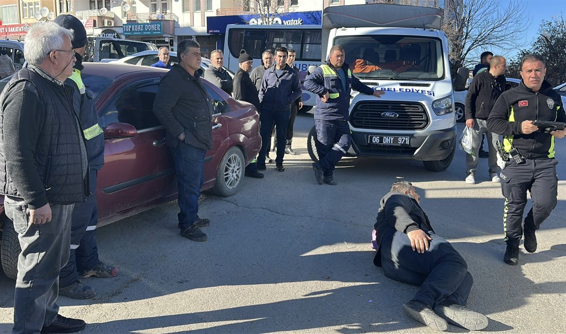 Ankara'nın Çubuk ilçesinde otomobilin