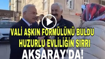 Aksaray Valisi Kumbuzoğlu’ndan “Aile Yılı” Kapsamında 39 buçuk yıl evli