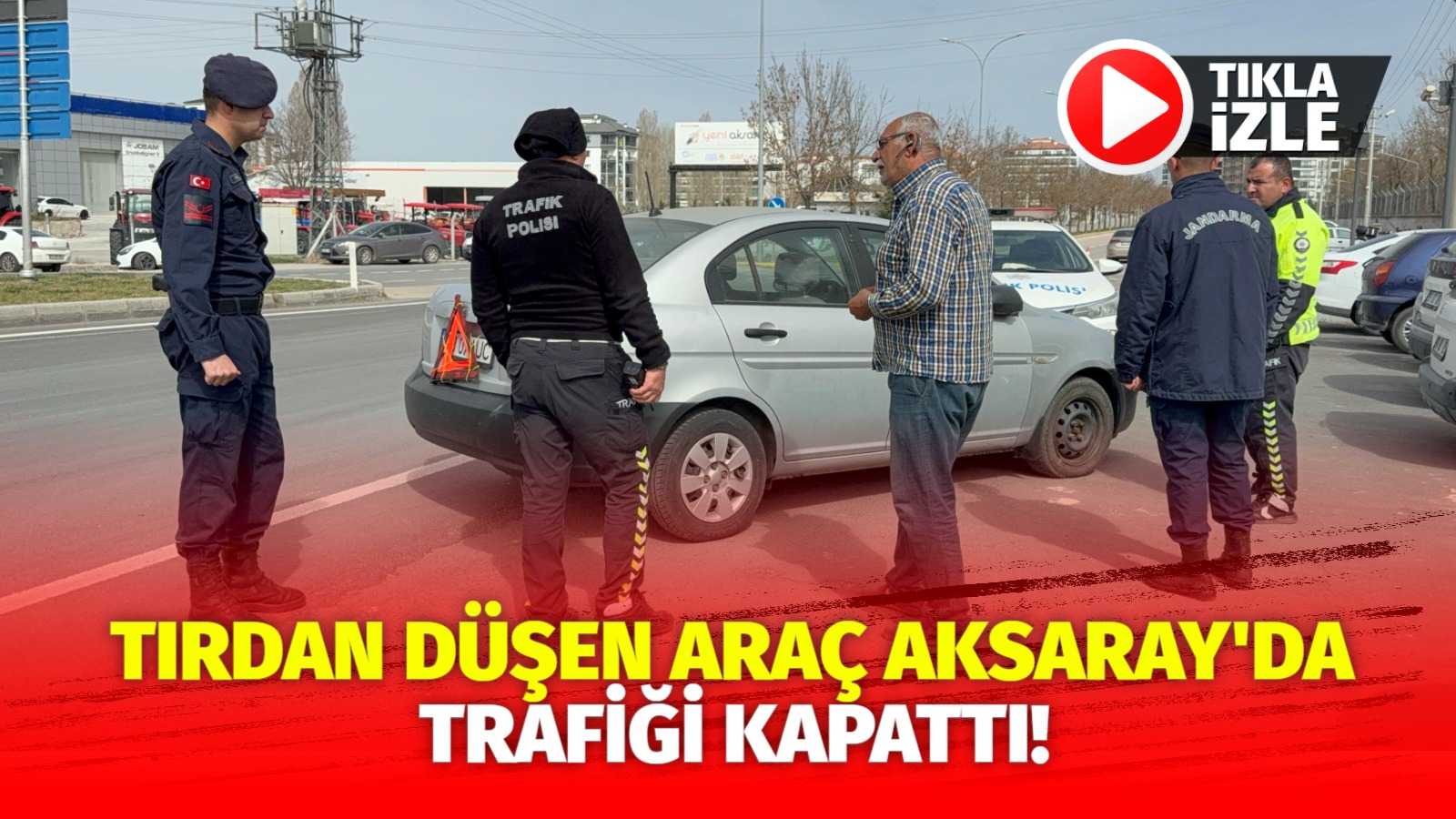 Romanya’dan Suriye’ye ikinci el araç taşıyan bir tır, Aksaray’dan geçerken