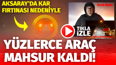 Aksaray’da akşam saatlerinde etkisini artıran kar fırtınası, ulaşımı felç etti.