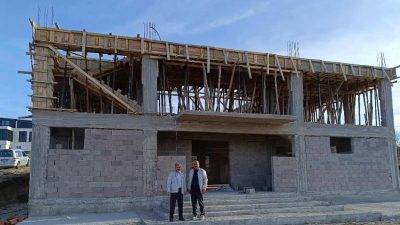 İlçe Müftüsü Adem Bozkurt, yapımı devam eden Kale Camii’ni ziyaret