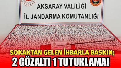 Aksaray İl Jandarma Komutanlığı, uyuşturucu madde ticareti yapan şahıslara yönelik