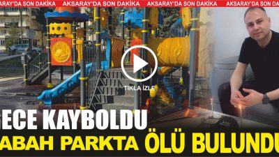 Aksaray’da güne korkunç bir manzara ile başlandı. Çocuk parkında dün