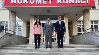 Sarıyahşi Kaymakamı Miyase Demirkoparan ve Sultanhanı Kaymakamı Bilal Göksun, Ortaköy