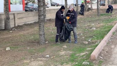 Ortaköy Belediyesi Temizlik İşleri Müdürlüğü ekipleri, Sanayi Sitesi ve çevresinde