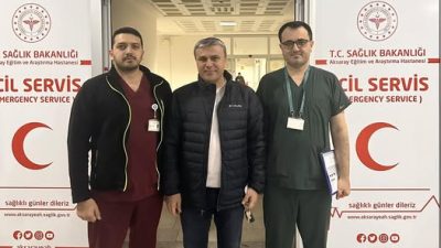 Aksaray Sağlık-Sen Şube Başkanı Rıfat Kaya, gece nöbetinde görev yapan