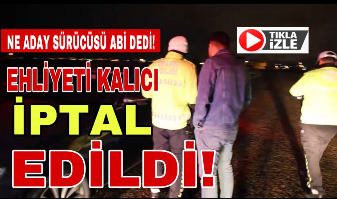 Aksaray’da alkollü araç kullanan bir sürücü, polisin uygulama noktasını fark