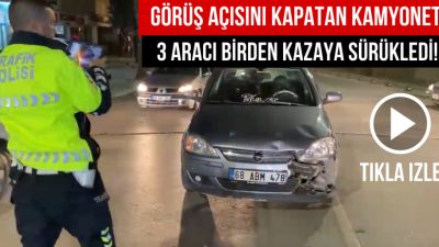 Aksaray’da dikkatsizlik ve trafik kurallarına uymamanın yol açtığı zincirleme trafik