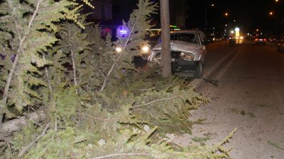 Konya’nın Beyşehir ilçesinde seyir halindeki otomobilin refüjdeki ağaca çarpması sonucu