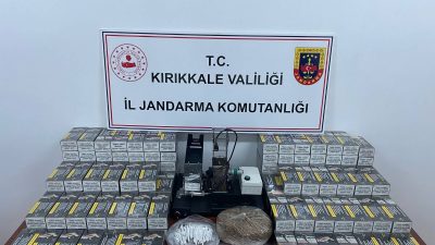 Kırıkkale’de 34 bin 570 makaron ve 618 kilogram kaçak tütün