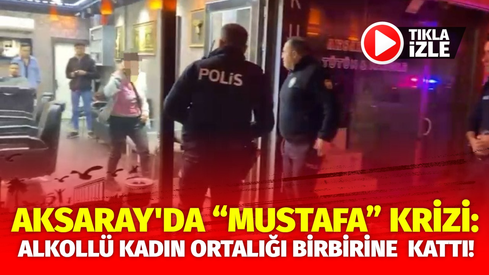 Aksaray’da gece yarısı sokak ortasında yaşanan ilginç olay filim sahnelerini