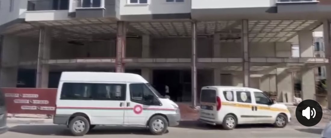 Aksaray’da çalıştığı inşaatta boya