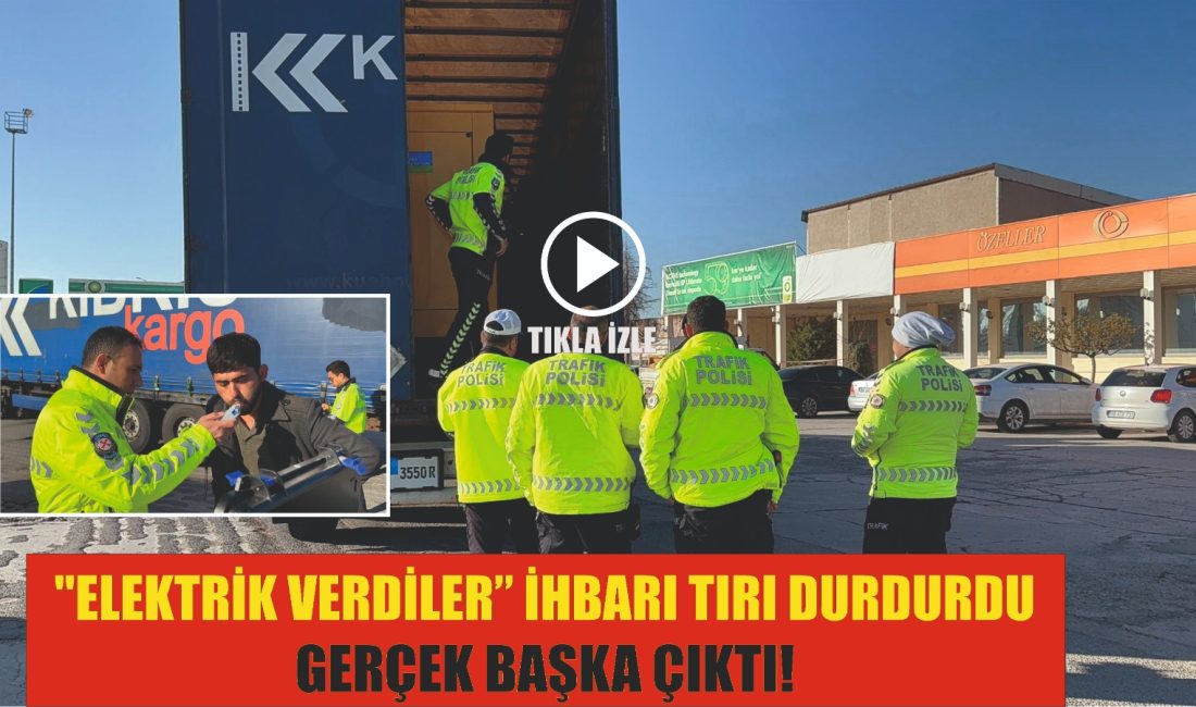 İstanbul’dan Mersin Taşucu’na jeneratör taşıyan bir tır, şüpheli bir ihbar