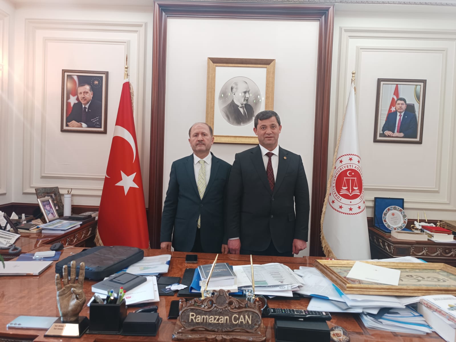 Aksaray Baro Başkanı Adalet Bakan Yardımcısı Ramazan Can ile bir araya geldi